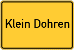 Place name sign Klein Dohren, Kreis Meppen