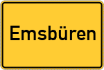 Place name sign Emsbüren