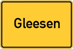 Place name sign Gleesen