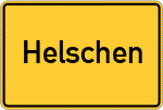 Place name sign Helschen