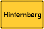Place name sign Hinternberg