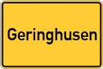Place name sign Geringhusen