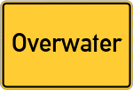 Place name sign Overwater