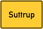 Place name sign Suttrup