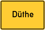 Place name sign Düthe