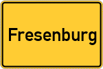 Place name sign Fresenburg