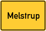 Place name sign Melstrup