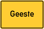 Place name sign Geeste