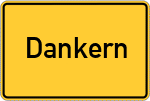 Place name sign Dankern, Ems