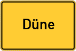 Place name sign Düne, Ems