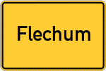Place name sign Flechum