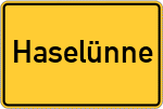 Place name sign Haselünne