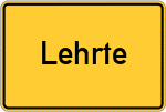 Place name sign Lehrte, Kreis Meppen