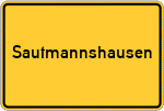 Place name sign Sautmannshausen, Gut