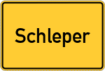 Place name sign Schleper