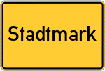 Place name sign Stadtmark