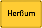 Place name sign Herßum