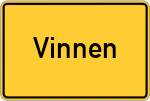 Place name sign Vinnen