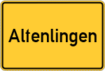 Place name sign Altenlingen