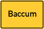 Place name sign Baccum