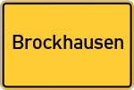 Place name sign Brockhausen