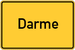Place name sign Darme