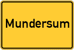 Place name sign Mundersum