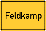 Place name sign Feldkamp