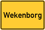 Place name sign Wekenborg
