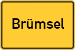 Place name sign Brümsel