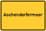 Place name sign Aschendorfermoor