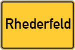 Place name sign Rhederfeld, Ems