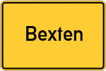 Place name sign Bexten
