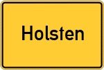 Place name sign Holsten
