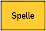 Place name sign Spelle