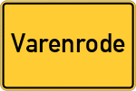 Place name sign Varenrode