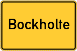Place name sign Bockholte