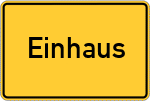 Place name sign Einhaus