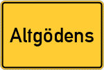 Place name sign Altgödens