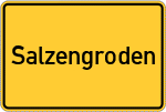 Place name sign Salzengroden, Kreis Friesland