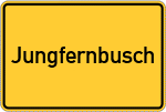 Place name sign Jungfernbusch