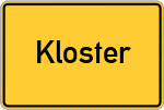 Place name sign Kloster, Gut
