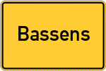Place name sign Bassens