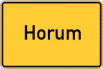 Place name sign Horum