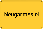 Place name sign Neugarmssiel