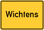 Place name sign Wichtens, Jeverland