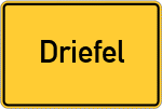 Place name sign Driefel