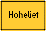 Place name sign Hoheliet