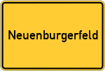 Place name sign Neuenburgerfeld, Kreis Friesland
