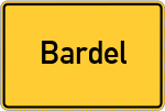 Place name sign Bardel